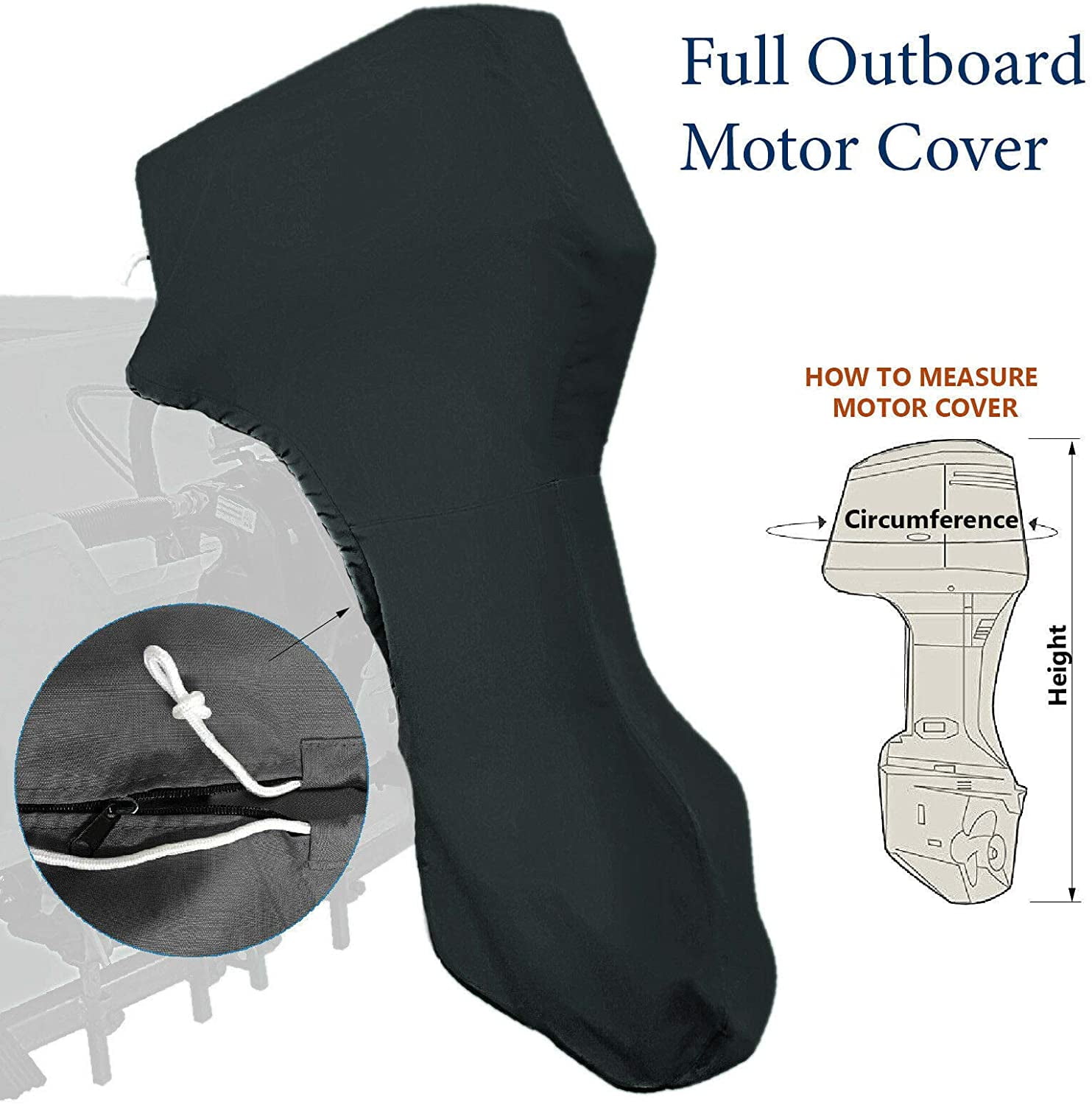 Seamander Outboard Motor Cover, Engines Cover Waterproof FULL Motor