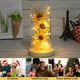 thumbnail image 5 of Flor de luz LED Botella decorativa Lámpara seca Conservada Mujer Regalo Decoración Funciona con pilas Decoración romántica para el hogar Decoración de boda rosa rojo amarillo Speravity HA009077-05B, 5 of 6