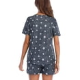 thumbnail image 2 of DOPI Women's Pajama Set Short Sleeved 2-piece Casual Set with Pockets, Multiple Colors, and Sizes, 2 of 5