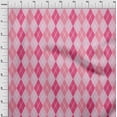 thumbnail image 3 of oneOone Cotton Flex Blush Pink Fabric Argyle Check Craft Projects Decor Fabric Printed By The Yard 40 Inches Wide, 3 of 4