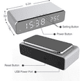 thumbnail image 4 of Digital Alarm Clock with Wireless Charging Station, 5W Wireless Charger with Temperature Display Compatible for Android and iOS, 4 of 5