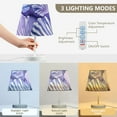 thumbnail image 5 of Shells Purple Desk Lamp 3 Color Modes LED Table Lamp Nightstand Reading Light for Bedroom Living Room, 5 of 8