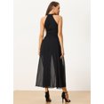 thumbnail image 3 of DARING DIVA Women's Sleeveless Chiffon Wide Leg Jumpsuit L Black, 3 of 6