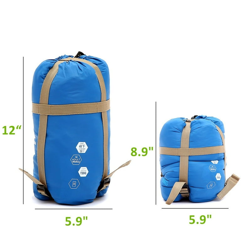 To get a Double Sleeping Bag Lightweight for Camping and Hiking 75x34 inch 1.7lbs Ohuhu