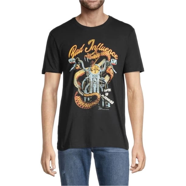 Elevenparis Hombre Bad Influence Graphic T-Shirt negro XL