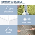 thumbnail image 3 of Hoteel Party Tent 10x30 Canopy Tents for Parties with 4 Removable Sidewalls, Patio Camping Gazebo, Portable Tent for Parties, Weddings, BBQ, Waterproof, White, 3 of 12