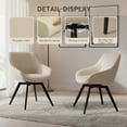 thumbnail image 6 of CasaGlajore Set of 2 Modern Swivel Dining Chairs with Black Metal Base – Faux Leather Upholstered, Ergonomic Kitchen & Living Room Seating, 6 of 11