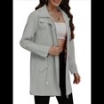 thumbnail image 3 of Chaqueta Impermeable para Mujer, Impermeable, con Capucha, Ligera, Plegable y Cortavientos Gris S, 3 of 10