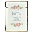 thumbnail image 3 of Koyal Wholesale Pressed Glass Floating Photo Frames 5 x 7 Frame, Antique Gold 8-Pack Use Horizontal or Vertical, 3 of 5