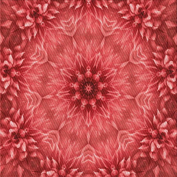 Ahgly Company Machine Washable Indoor Square Transitional Red Area Rugs, 8' Square