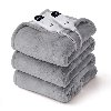 U Bedsure U by Bedsure Electric Heated Blanket King 100" x 90", Soft Flannel Heated Blanket with Preheat, 6 Heat Settings & 10Hs Auto off, Machine Washable, Grey