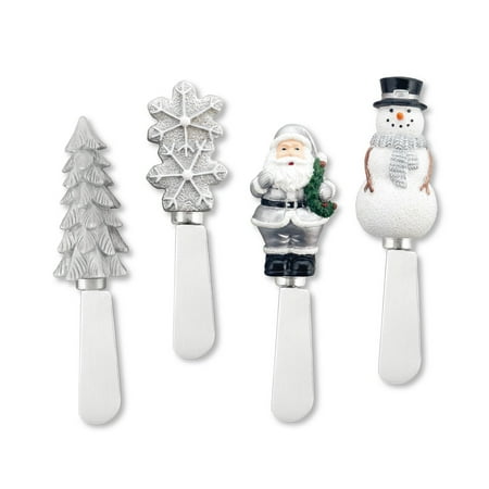 

Mr. Spreader 4-Piece Chill Out Hand Painted Resin Handle with Stainless Steel Blade Cheese Spreader Butter Spreader Knives