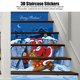 thumbnail image 3 of Pegatinas 3D para escaleras de Papá Noel 6 pegatinas reutilizables de PVC para escaleras para decoración del hogar ANGGREK Otros, 3 of 8