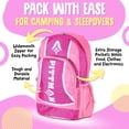 thumbnail image 4 of Pittman Outdoors Kids Air Mattress, 74" x 30" Inflatable Bed with Pump & Backpack, Pink, 4 of 6