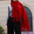 thumbnail image 2 of Daznico Womens Tassel Blanket Scarf, Soft Warm Solid Shawl Wrap for Winter Casual Daily Outdoor Cold Weather Fashion Accessory, 2 of 4