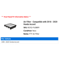 thumbnail image 2 of Air Filter - Compatible with 2018 - 2020 Honda Accord 2019, 2 of 2