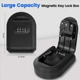 thumbnail image 2 of 2X Caja de Seguridad con Llave Magnética con Combinación de 4 Dígitos para Ocultar Debajo del Automóvil, Soporte de Llave Magnético para Interiores y Exteriores para Viajes B, 2 of 5