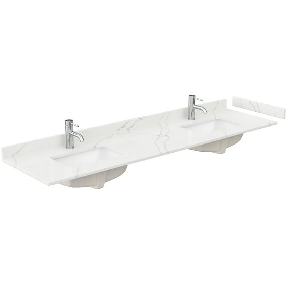 Wyndham Collection Wcfqc180dtopuns-Q 80" Quartz Vanity Top - Giotto Quartz