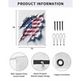 thumbnail image 2 of 4th of July RV Awning Sun Shade Screen 9'X7' Patriotic American Flag Mesh Sunscreen Torn Paper Awning Shade Screen with Zipper UV Blocker Completed Kits Outdoor Canopy for RV Motorhome Camper Travel, 2 of 7