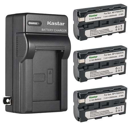 Kastar 3-Pack Battery and AC Wall Charger Replacement for Sony DCR-TRV210 DCR-TRV220 DCR-TRV310 DCR-TRV315 DCR-TRV320 DCR-TRV410 DCR-TRV420 DCR-TRV49 DCR-TRV5 DCR-TRV510 DCR-TRV520 DCR-TRV525