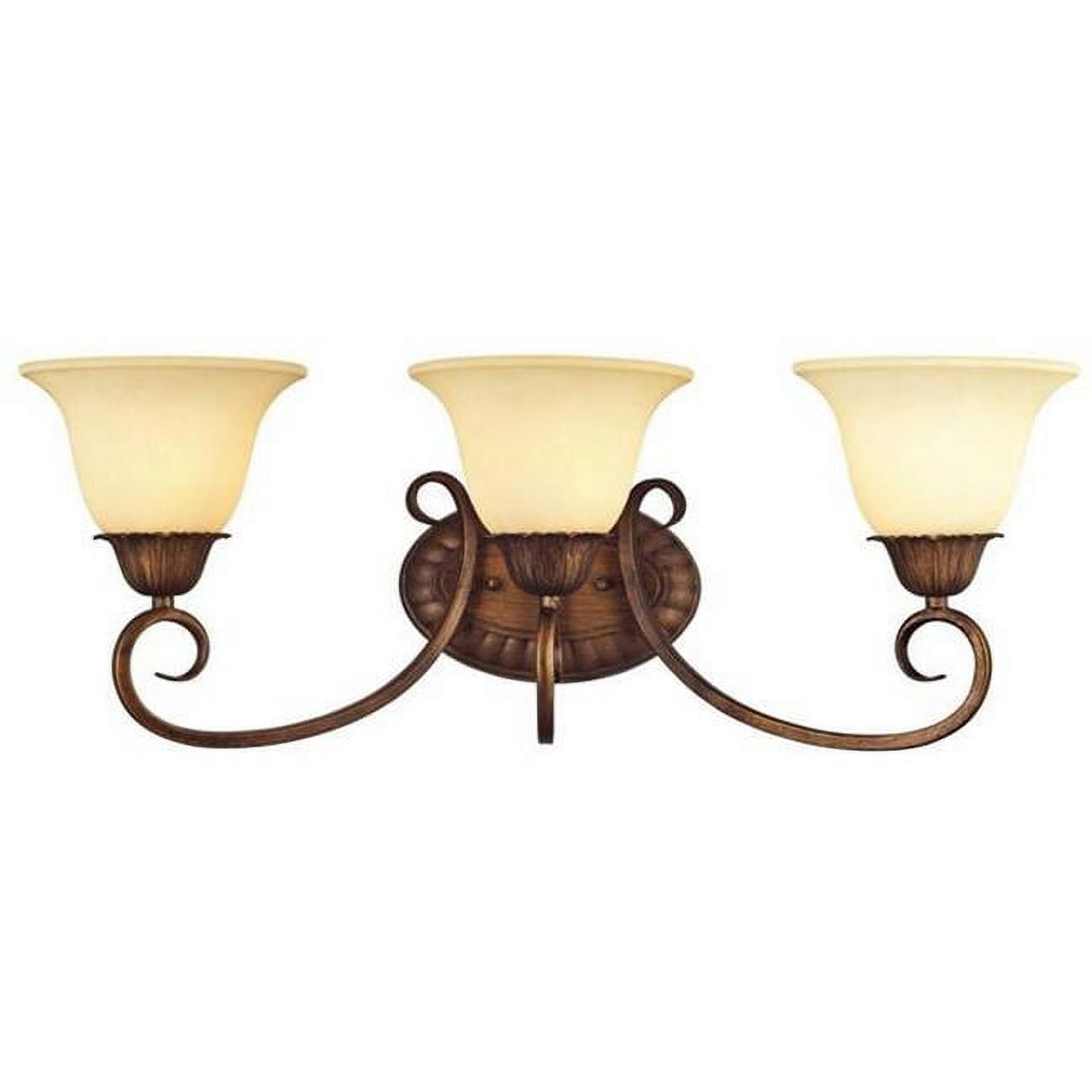 Westinghouse 6221300 Regal Springs Three Light Indoor Wall Fixture, Ebony Gold
