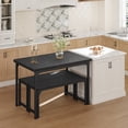 Aiho Extendable Dining Table Set for Small Spaces, 3Piece Set with 2