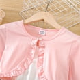 thumbnail image 5 of PatPat 2 Pieces Kid Girl Outfits Ruffled Cardigan and Lace Mesh Tutu Dress Set Size 5-12, 5 of 5