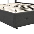 thumbnail image 6 of Full Size Upholstered Platform Bed Frame with Underneath Storage, Modern Upholstered Platform Bed with Headboard, Heavy Duty Bed Frame with Wood Slat Support, 6 of 7