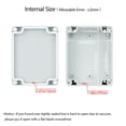 thumbnail image 3 of Project Box ABS Plastic Junction Box IP65 Waterproof Weatherproof Electrical Enclosoure Power Box for Electric Gray White 4.53"x 3.54"x 2.17"(115 x 90 x 55) (2Pcs), 3 of 7