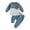 Blue Gray Patchwork, variant on Newborn Baby Clothes Set 6M 12M 18M 24M 3Y Ribbed Fall Winter Kids Outfits Solid Color Long Sleeve Sweatshirt Tops Pants Set For Infant Tracksuit