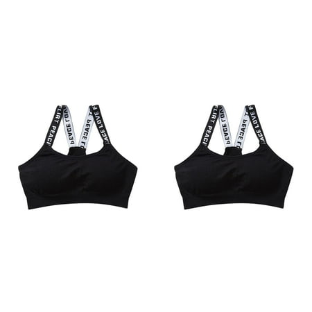 2 Pack Women Sports Bra Tops For Gym Top Fitness Yoga Female Pad Sportswear Vest Tank Tops Sport Push Up Bralette Fitted Cropped Shirt 4x Womens Tops plus Size 3x Top Women Exercise Top Women