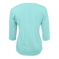 thumbnail image 3 of XIYON Blouses For Women Fashion Solid Color 3/4 Sleeve Blouse V Neck Casual Loose Top Classic 2026 Trendy Clothes, 3 of 3