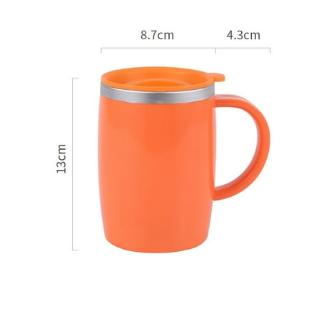 

500ml Coffee Mug Coffee Cup With Lid Heat Insulation Seal Stainless Steel Water Cups Double-layer Portable For Car Water Bottles