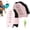 Pink, variant on Mobile Badminton Toss & Catch Game Set, Includes 2 Handheld Paddles and 1 Shuttlecock, Portable Outdoor Backyard Beach Ball Toy for Kids, Teens & Family(Pink)