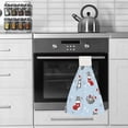 thumbnail image 6 of 1 Pcs Hanging Towels, Dish Towels Kittens with Christmas Hats Socks Absorbent Hand Towels with Hanging Loop Washcloth for Bathroom Kitchen, 6 of 7