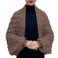 thumbnail image 4 of HNMKIU Solid Knitted Scarf Soft Warm Winter Fashion Elegant Cozy Wrap Shawl For Daily Use ,Coffee, 4 of 4