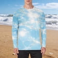 thumbnail image 3 of Rvwovn Men's Moisture Wicking Abstract Paint Long Sleeve Top, Breathable Workout Gym Running Raglan Shirt, 3 of 5
