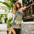 thumbnail image 2 of Kdxio Hawaiian Style Pattern Summer Dresses for Women Beac Sleeveless Vintage Floral Flowy Pocket Tshirt Tank Sundresses, 2 of 7