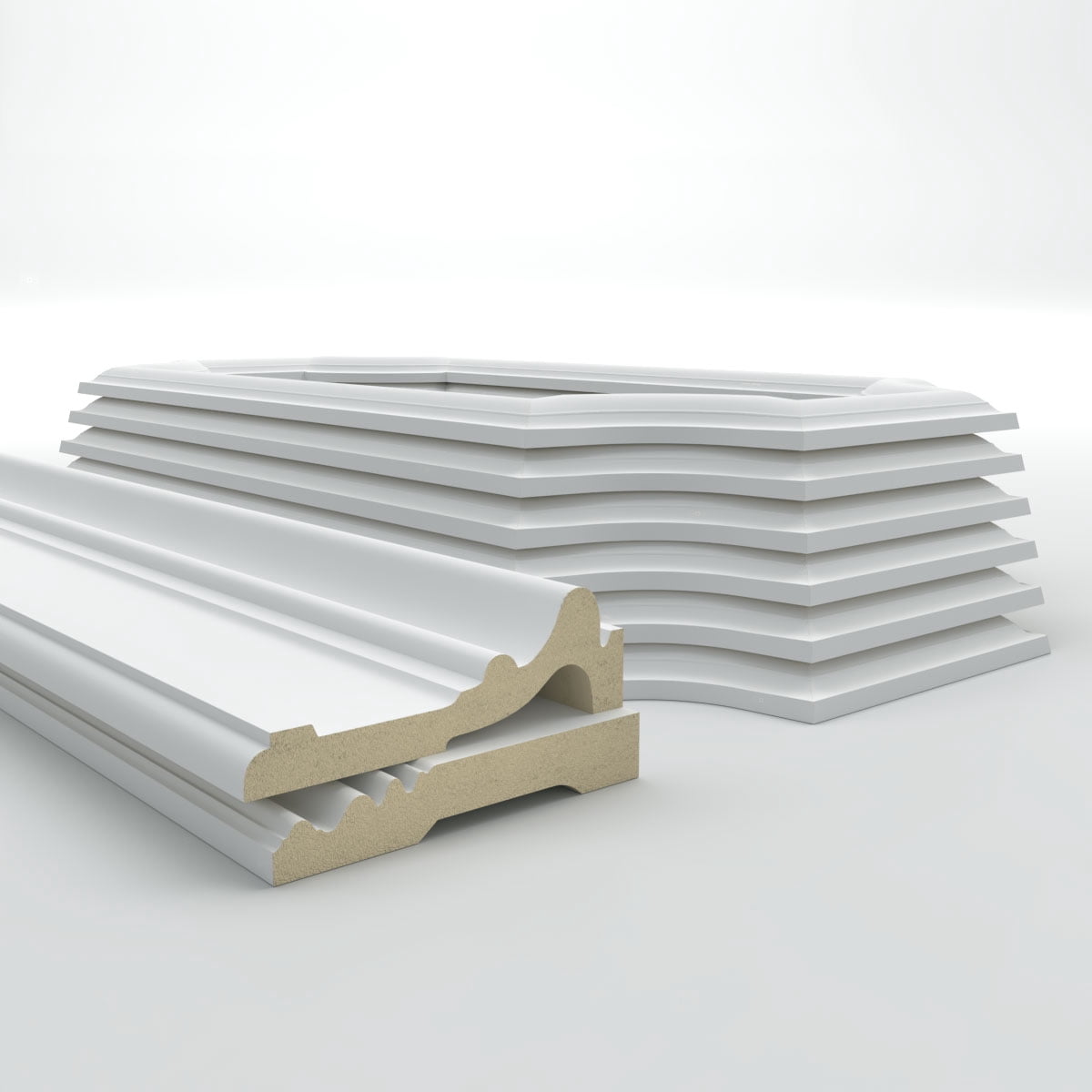 Ekena millwork 94 1/2"L (Adjustable 36"H to 40"H) Ashford Scalloped Panel Traditional Wainscot Paneling Kit