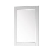 Ivy 24 Rectangular Bathroom Wood Framed Wall Mirror in White