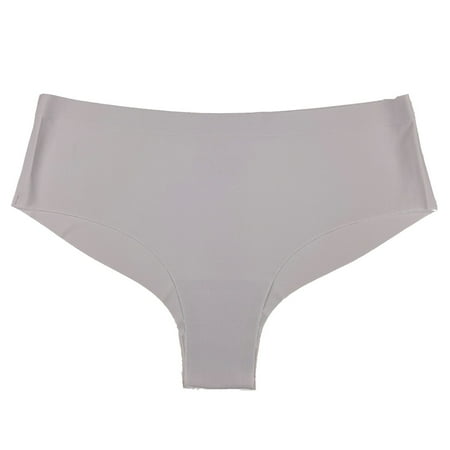 MZXELPRJD Womens Underwear Women s Mixed Color 5 Pack Ice Silk Seamless High Elastic Breathable Briefs Panties for Women Pack Grey S