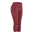 thumbnail image 7 of biudgviw Capri Leggings for Women Stretchy High Waisted Workout Yoga Pants Casual Quick Dry Butt Lifting Tights Gym Clothes, 7 of 7