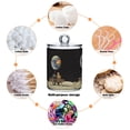 thumbnail image 6 of Yayeee 2 Pack Qtip Holder Bathroom Cotton Swab Canister with Lid Clear Dispenser Set, Sitting on The Moon, 6 of 6