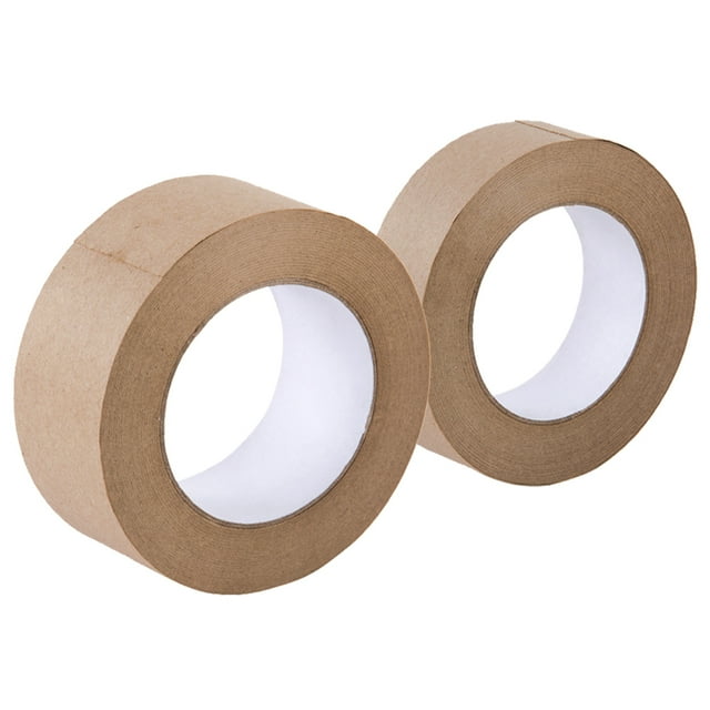 EXHUMKY 2Set of Multi-function Sealing Tape for Packing Tool and Simple Design in Light Brown