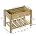 thumbnail image 3 of Outsunny 36" x 20" x 30" Elevated Planter Box with Storage Shelf, Green, 3 of 10