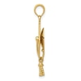 thumbnail image 2 of Finest Gold 10k Solid Yellow Gold Polished 3-D Graduation Cap Pendant Charms, 2 of 5
