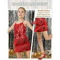 thumbnail image 5 of LOLANTA Girls Sequins Fringe Dance Dress Jazz Latin Street Dance Fine Glitter Suspender Skirt Shorts Set 5-13 years, 5 of 7