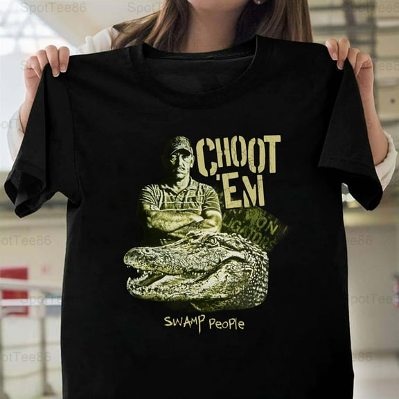 Choot Em Swamp People Funny Retro Vintage Reality TV Show Fan Graphic G211 Unisex T-Shirt, Up to Size 5XL