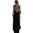 thumbnail image 4 of Vestido de Fiesta con Cuello Halter y Nudo de Cuerda para Mujer (Verano 2024) Negro Talla Única, 4 of 9