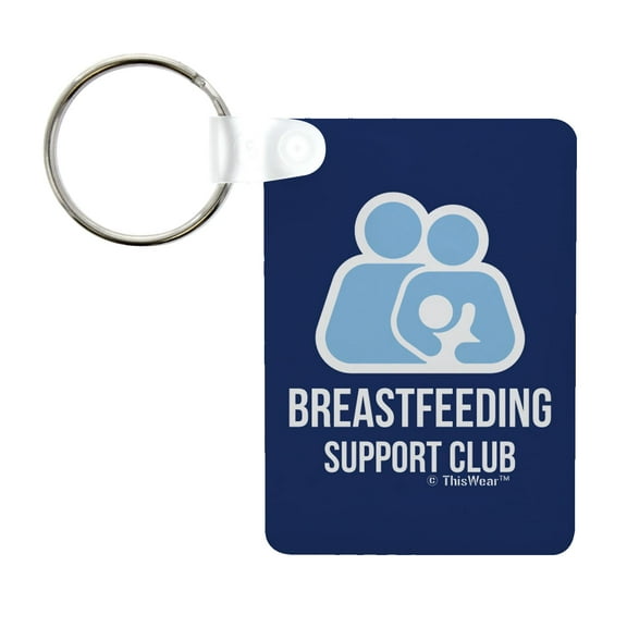 ThisWear Maternity Breastfeeding Awareness Breastfeeding Support Club Aluminum Rectangle Keychain